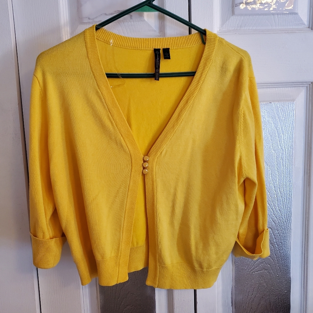 Allie & Rob Yellow Sweater S Lg